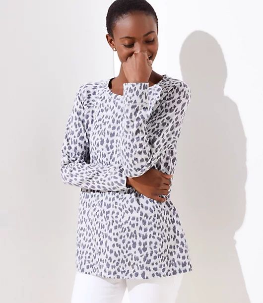 LOFT Leopard Print Sweatshirt | LOFT