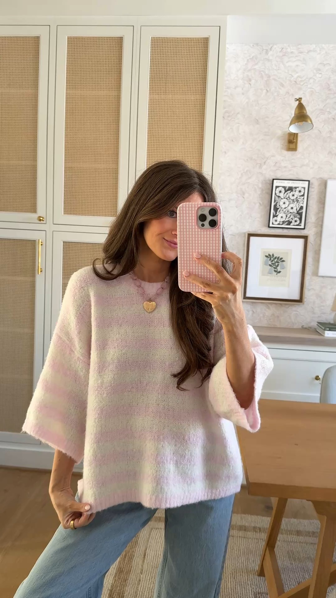 What I’m wearing today - the comfiest jeans and sweater combo!! 🩷 my sweater is only $30 and I’m wearing a size medium!

#targetfinds 

#LTKBump #LTKootd #LTKValentine