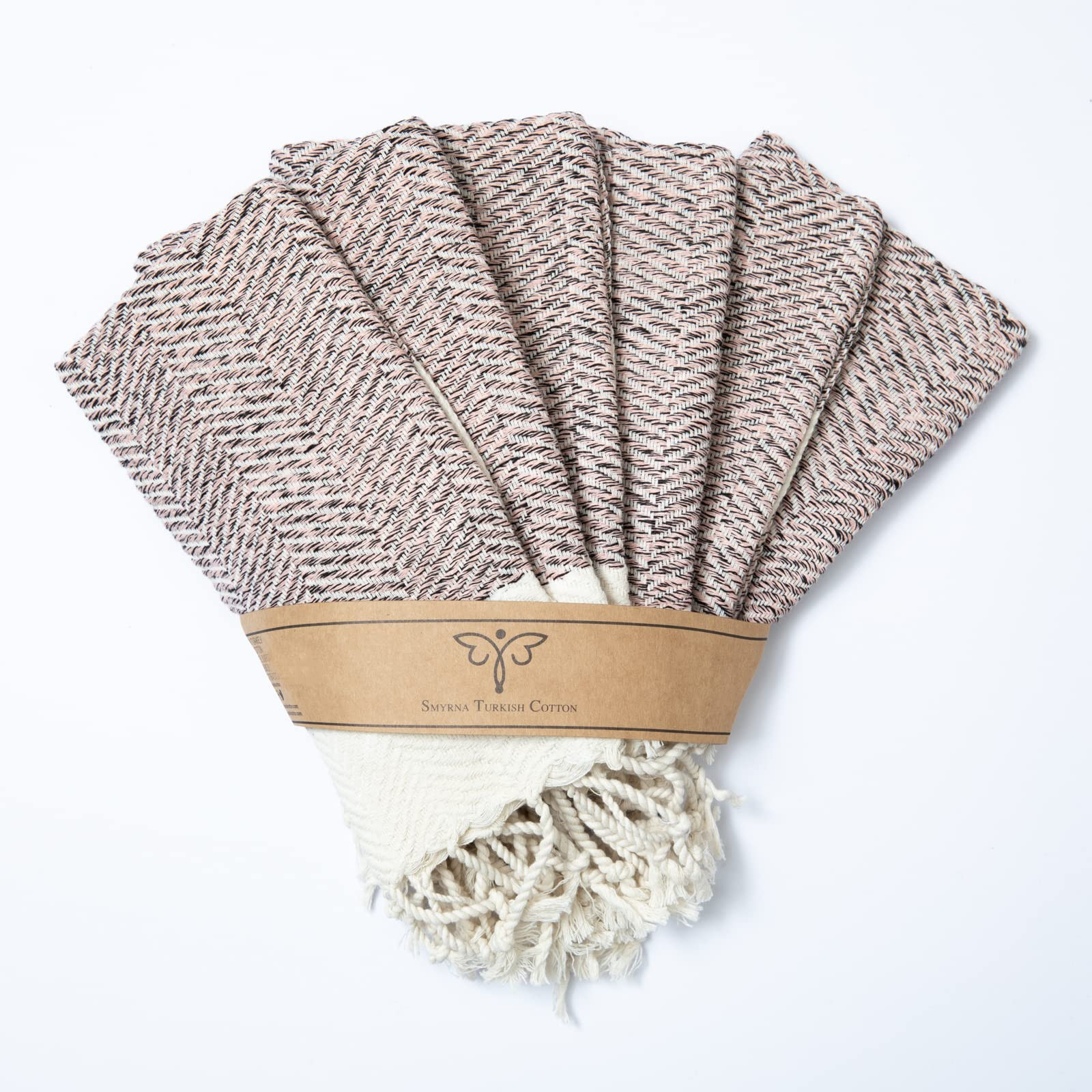 SMYRNA TURKISH COTTON Herringbone Series Kitchen Dish Towels Pack of 6, Machine Washable Wash Clo... | Amazon (US)