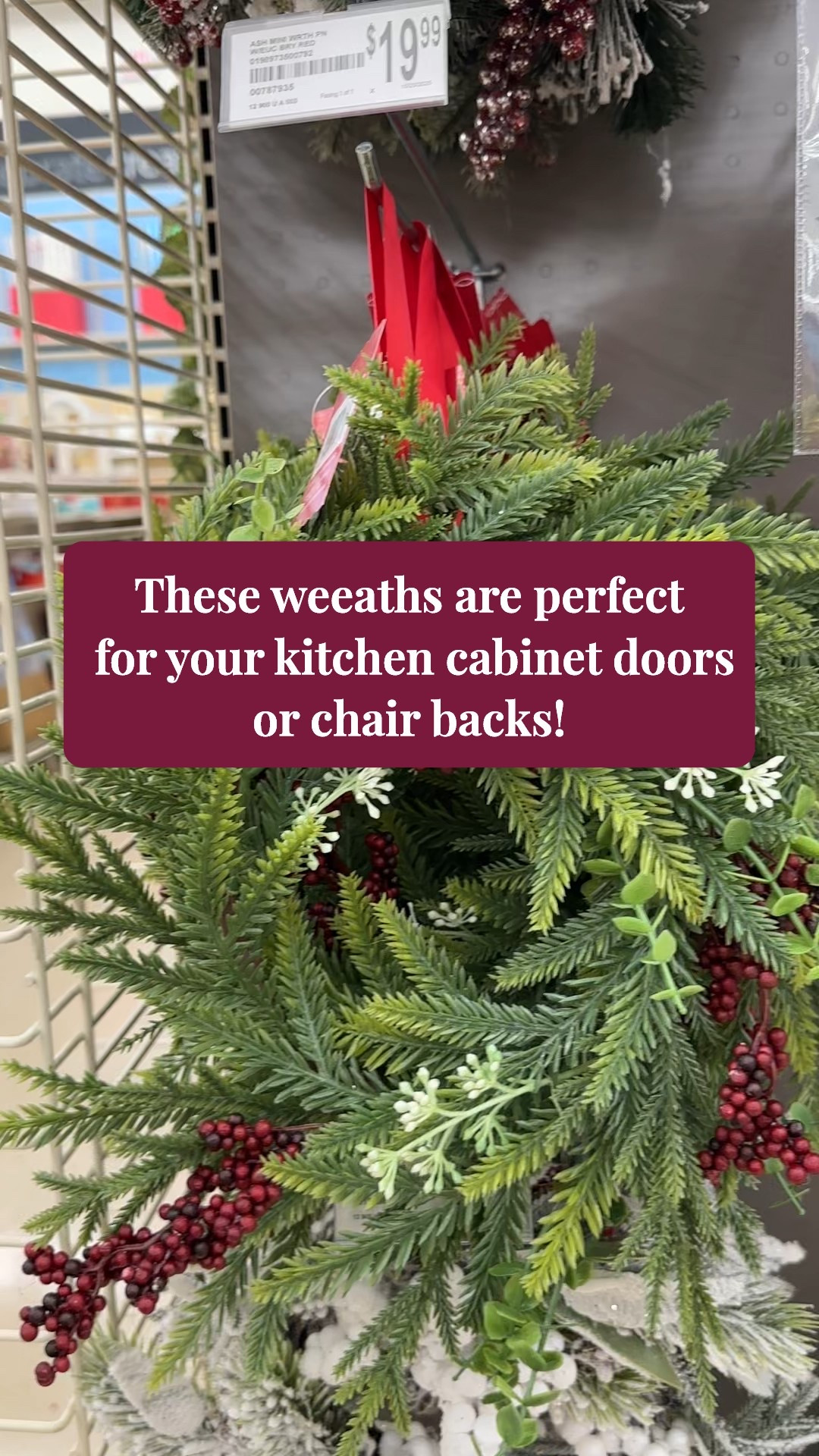 Spotted the cutest small wreaths at my local craft store ~ perfect for cabinet doors, chair backs, or even windows. 🍃✨
I’m about to repost my kitchen wreath tutorial showing exactly how I hang mine without damaging the cabinets, so stay tuned for that one next.
Linking a few similar options here in case you want to grab some and DIY along with me!

#LTKHome #LTKFindsUnder50 #LTKHoliday