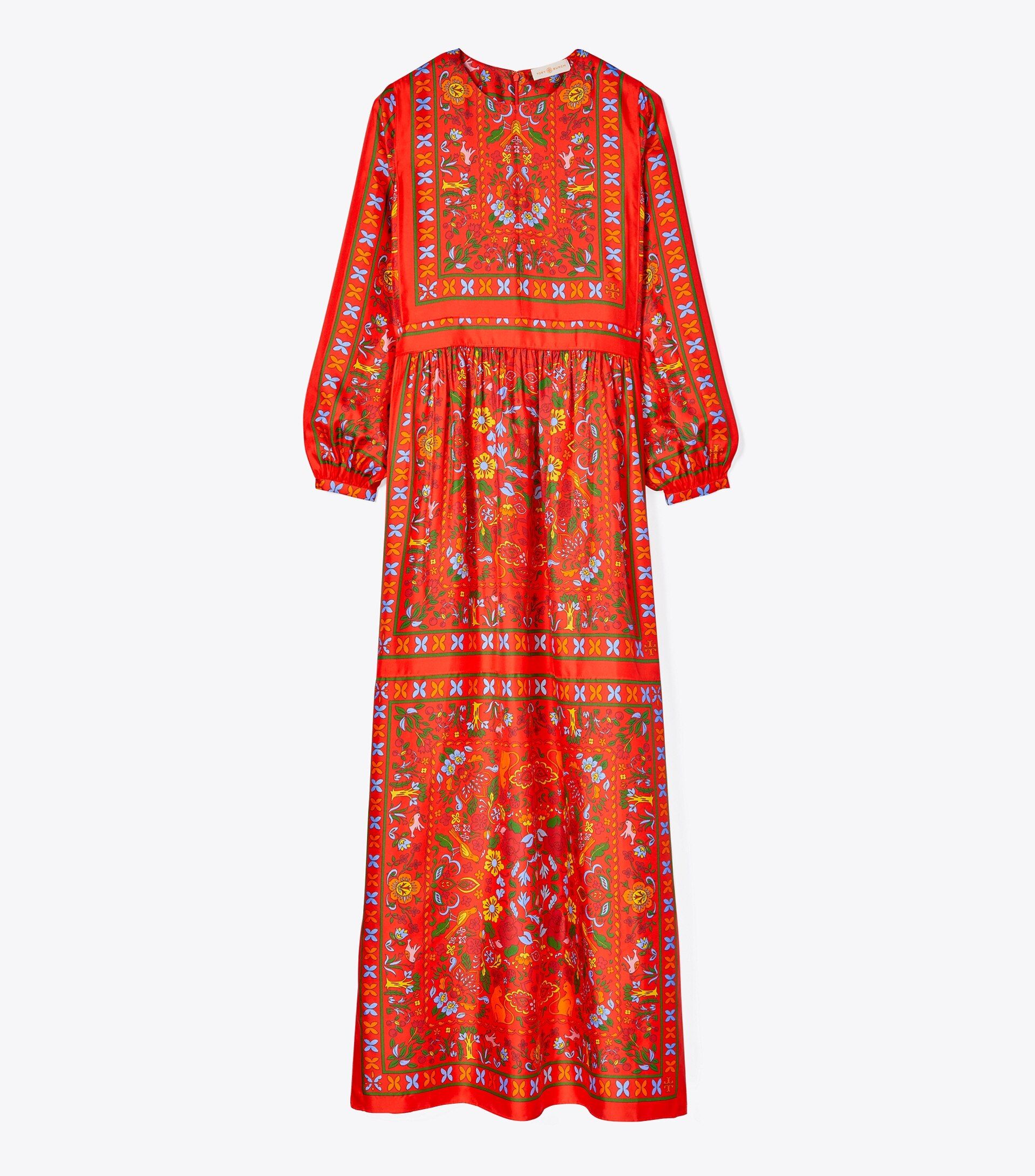 Silk Scarf Printed Long Dress | Tory Burch (US)