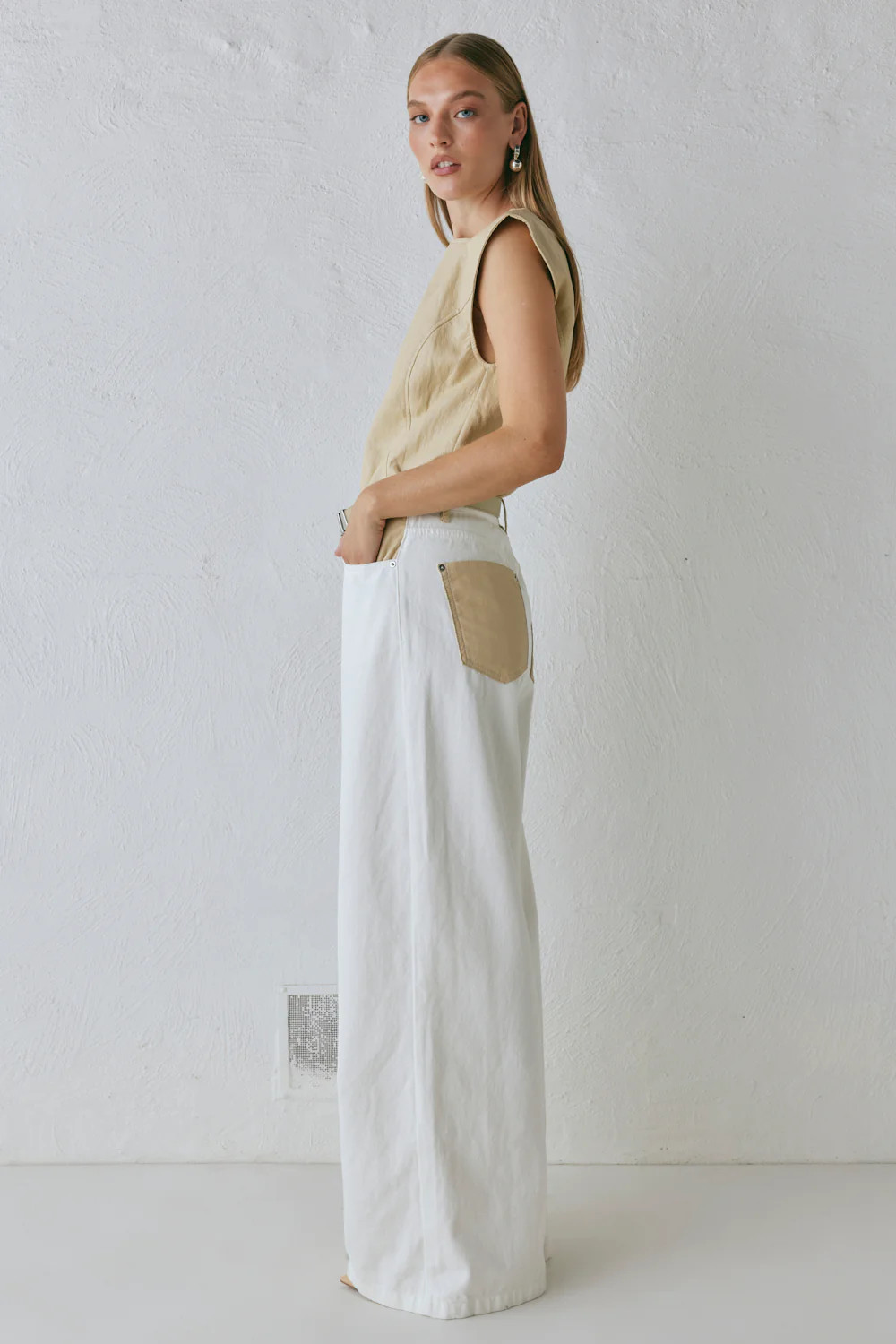 Sutton Denim Jeans White | VRG Grl