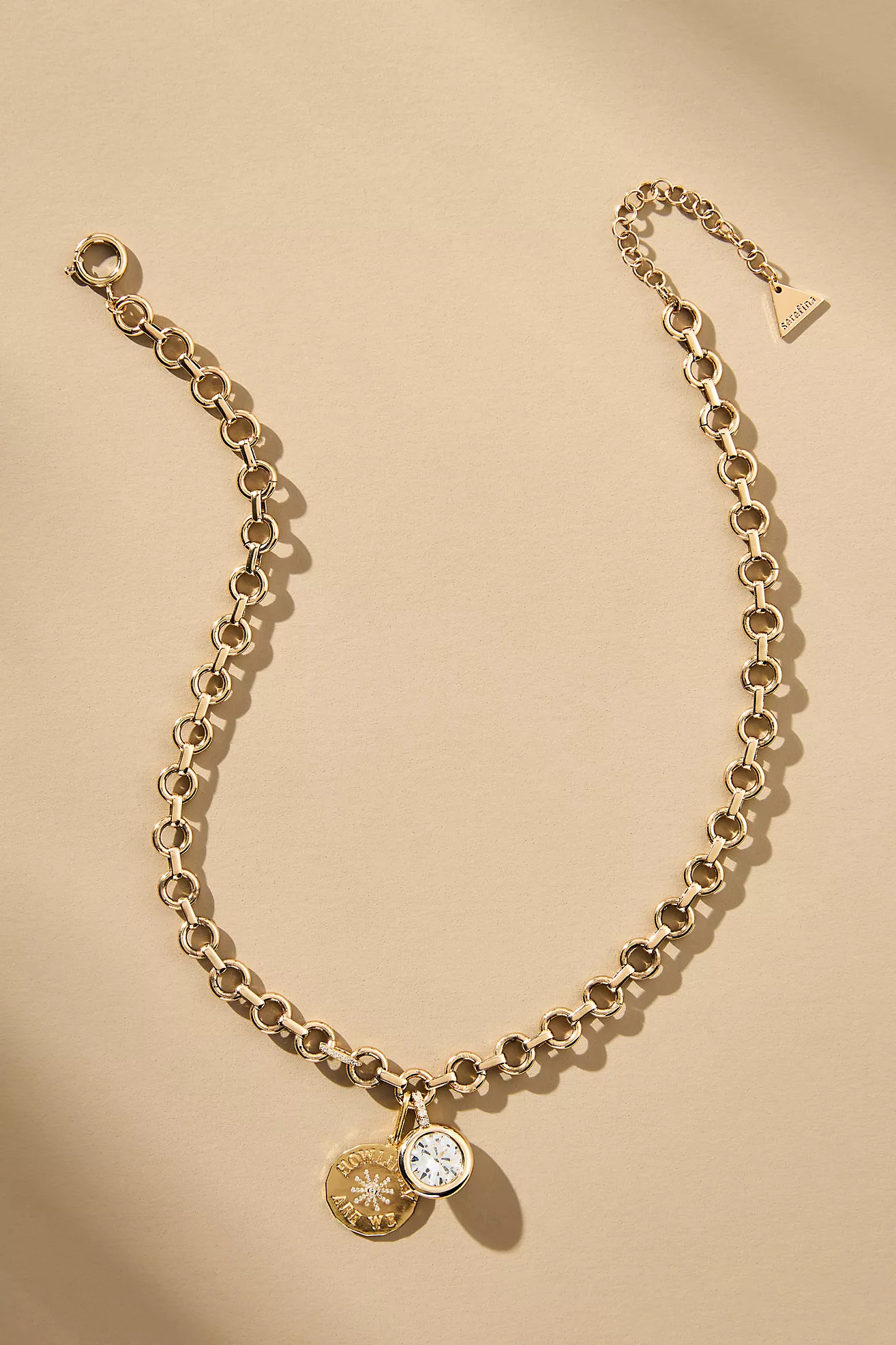 Thick Chain Charm Cluster Necklace | Anthropologie (US)