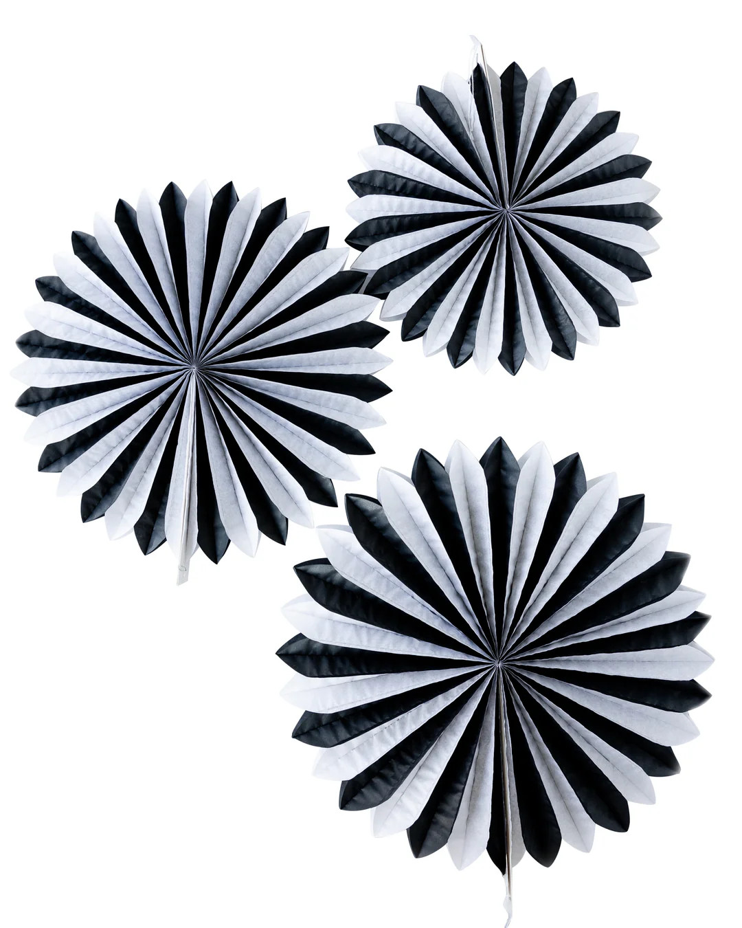 Vintage Halloween Black and Cream Oversized Tissue Fans | My Mind's Eye