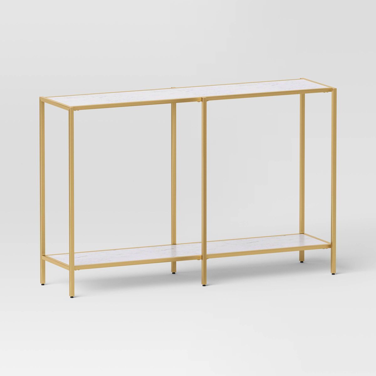 Faux Marble and Metal Console Table Gold - Threshold™ | Target