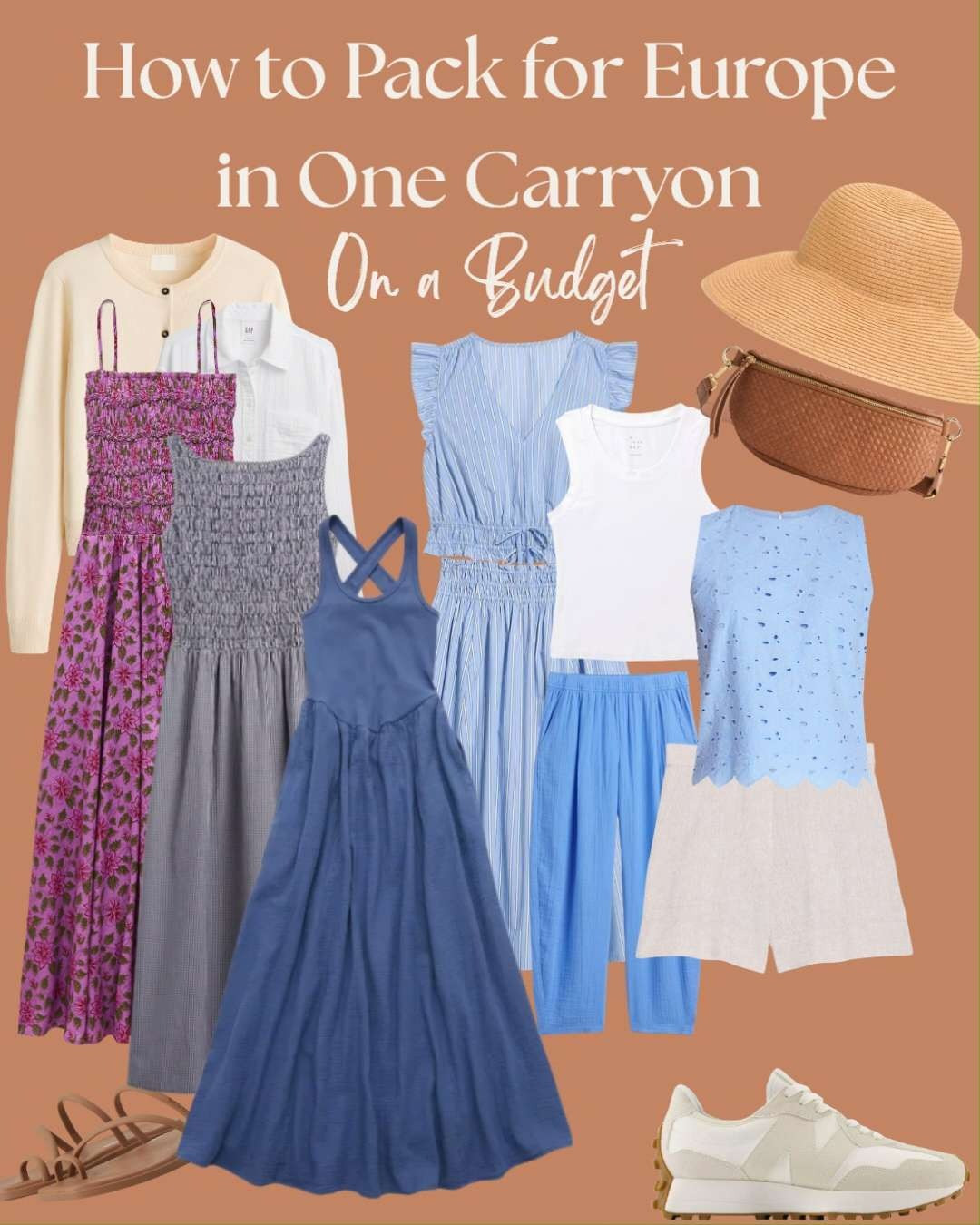 
Europe doesn't have to mean an expensive wardrobe overhaul. After two years in a row of moving to Europe for a month (in one suitcase!), we are taking a summer off. But if we were headed back this year these are the exact items I'd be bringing. You aren't going to believe the price on the blue eyelet tank or how amazing it looks in person! These are the budget-friendly finds that look good on cobblestones, at nice dinners, and everywhere in between. All linked in my LTK shop. #BudgetTravel #EuropeTravel #PackingLight #CarryOnOnly #AffordableStyle #TravelMom #EuropePacking #WhatToWearInEurope 

 #LTKSeasonal #LTKOver40 #LTKTravel