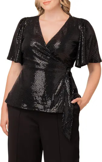 Shimmerying Sequin Wrap Top | Nordstrom