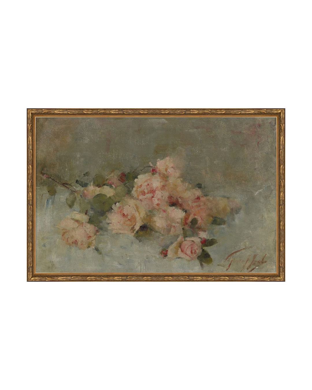 Roses II. Antique Flowers Painting. Oil Painting Flowers Vintage. Vintage Floral Prints. Cottage ... | Etsy (US)