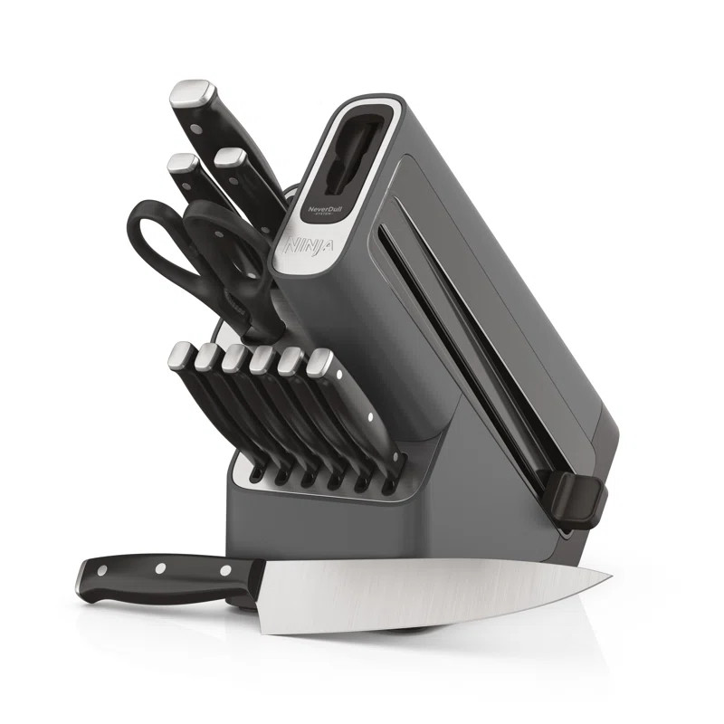 Ninja K12012 Foodi Neverdull Essential 12pc Knife System With Built-in Sharpener | Wayfair North America