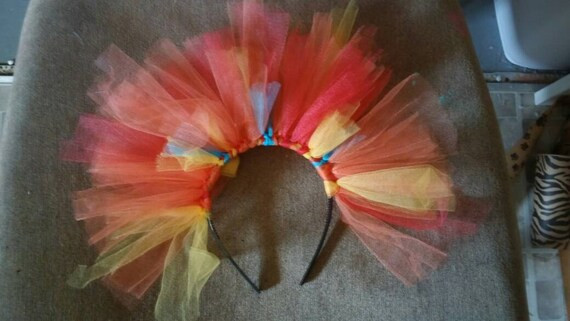 Handmade Tulle fire Headpiece-fire Dancer Costume - Etsy | Etsy (US)