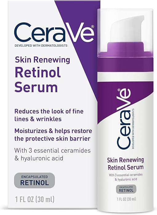 CeraVe Anti Aging Retinol Serum For Face, Encapsulated Retinol With Hyaluronic Acid, Niacinamide ... | Amazon (US)