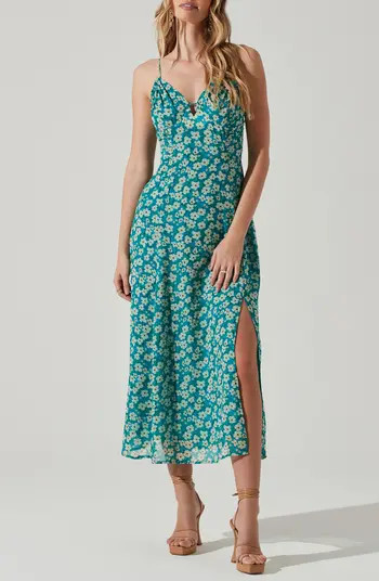 ASTR the Label Floral Ruched Midi Dress | Nordstromrack | Nordstrom Rack