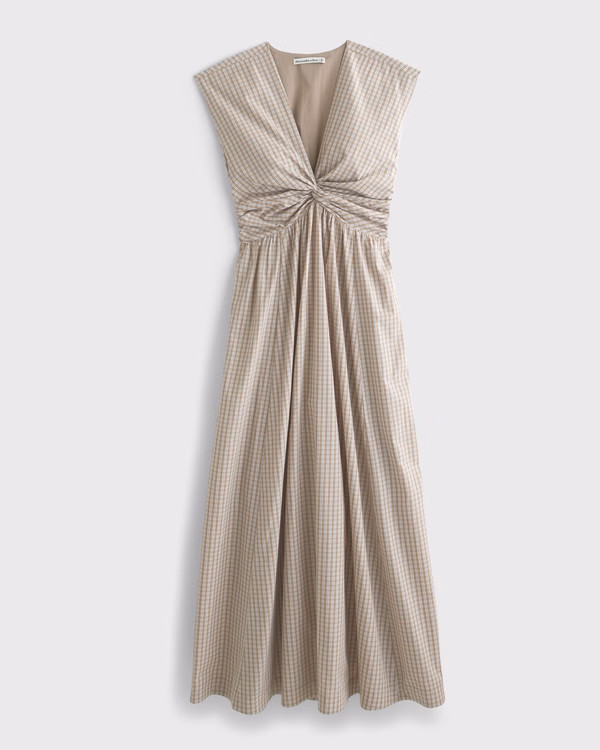 Twist-Front Maxi Dress | Abercrombie & Fitch (US)