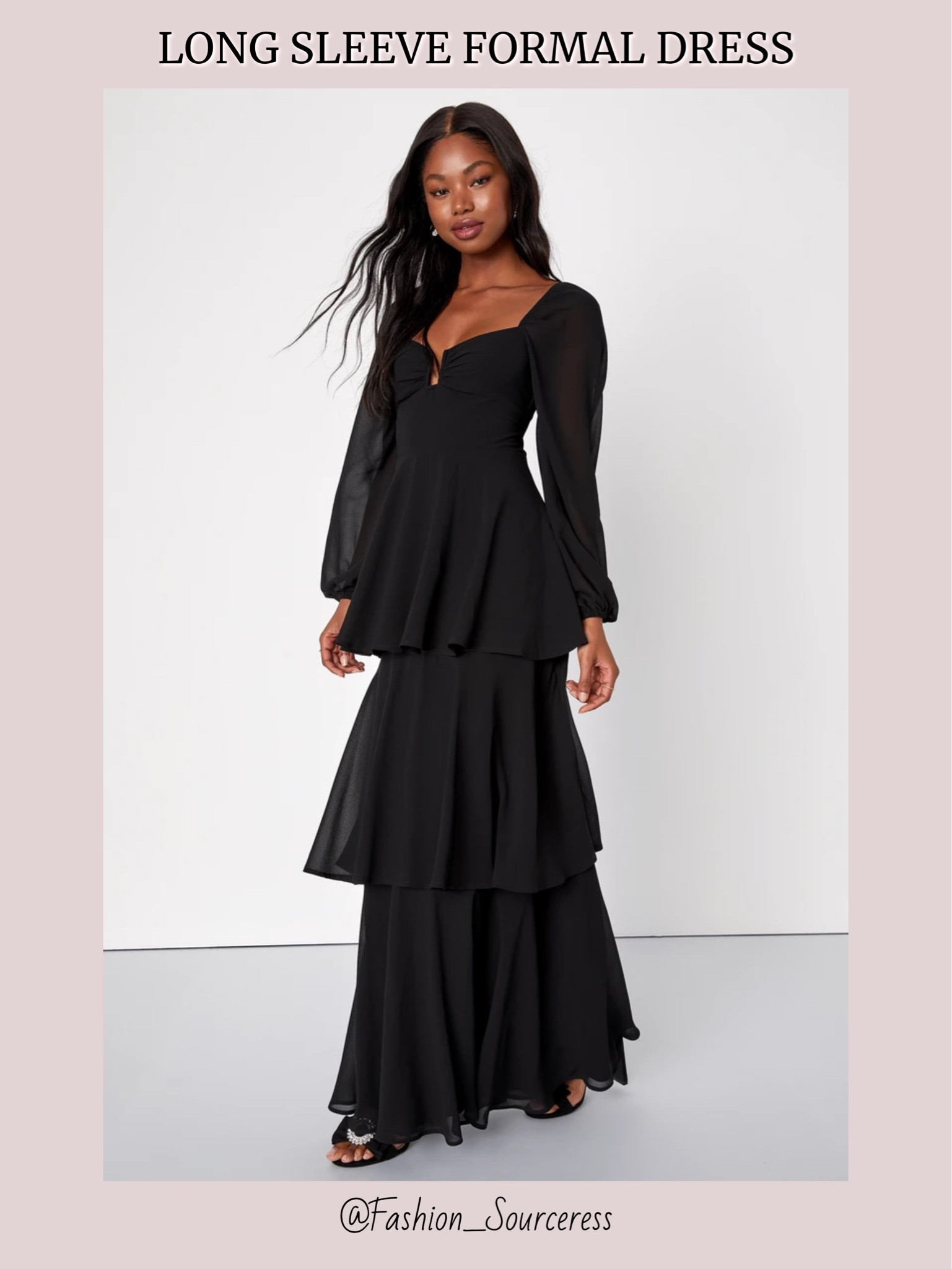 tier to enchant emerald green long sleeve tiered maxi dress Emerald Green Dress - Tiered Maxi Dress - Balloon Sleeve Dress