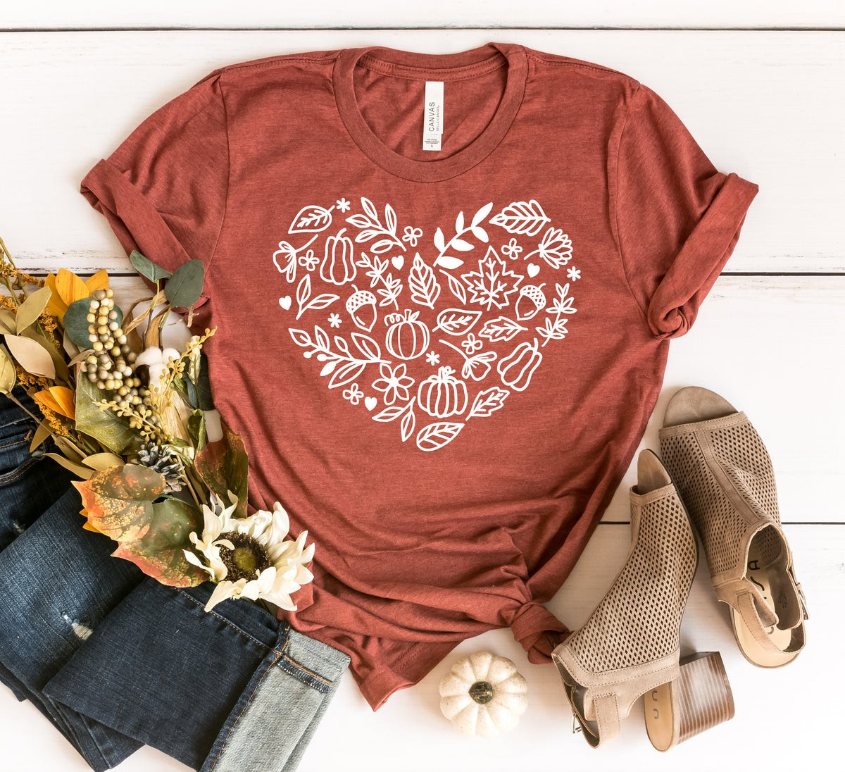 Fall Heart Tee | Peach Marketplace