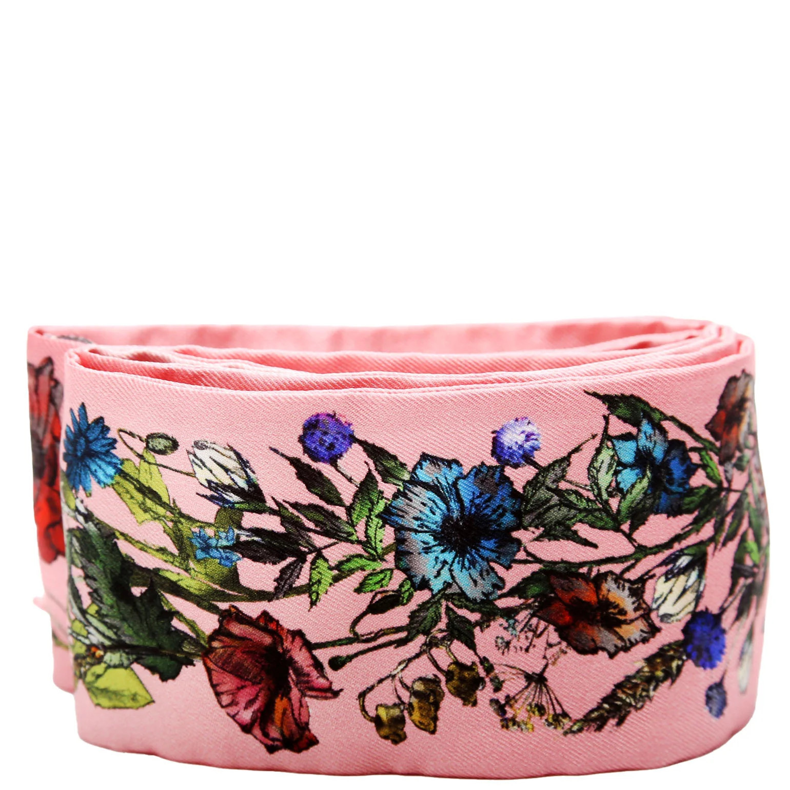 Toile De Jouy Mitzah Twilly Silk Scarf Pink/Multicolor | Keeks Designer Handbags