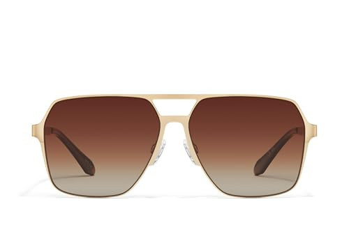 Quay - Mens Sunglasses, Polarized Aviator Lenses with UV Protection (Backstage Pass, Gold) | Amazon (US)