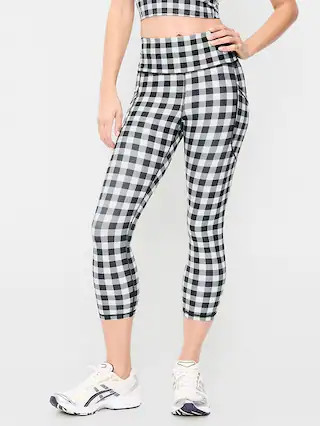 High-Waisted PowerSoft Crop Pocket Leggings | Old Navy (US)