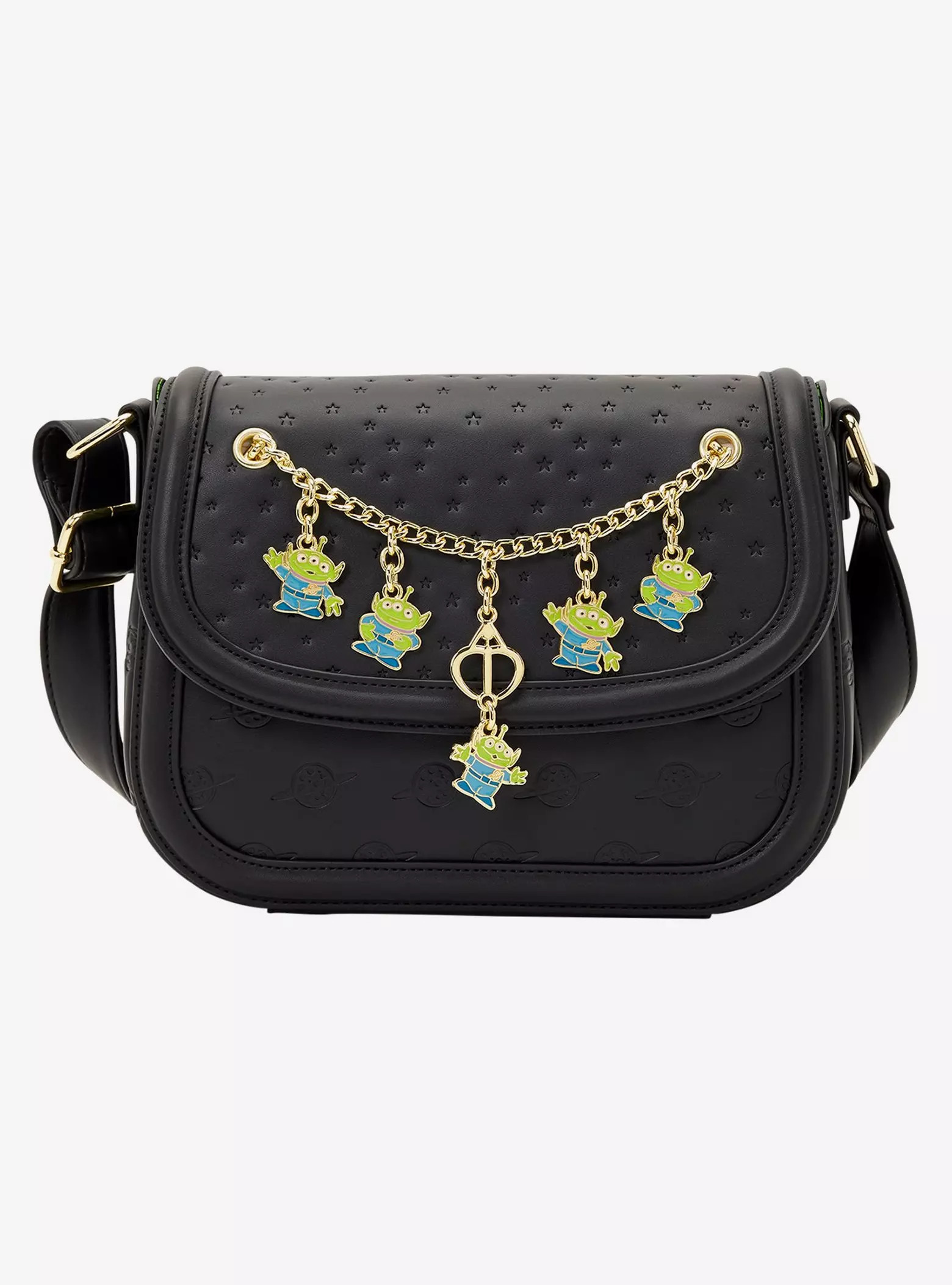 Loungefly Disney Pixar Toy Story 5 Alien Chain Charm Crossbody Bag | BoxLunch | BoxLunch