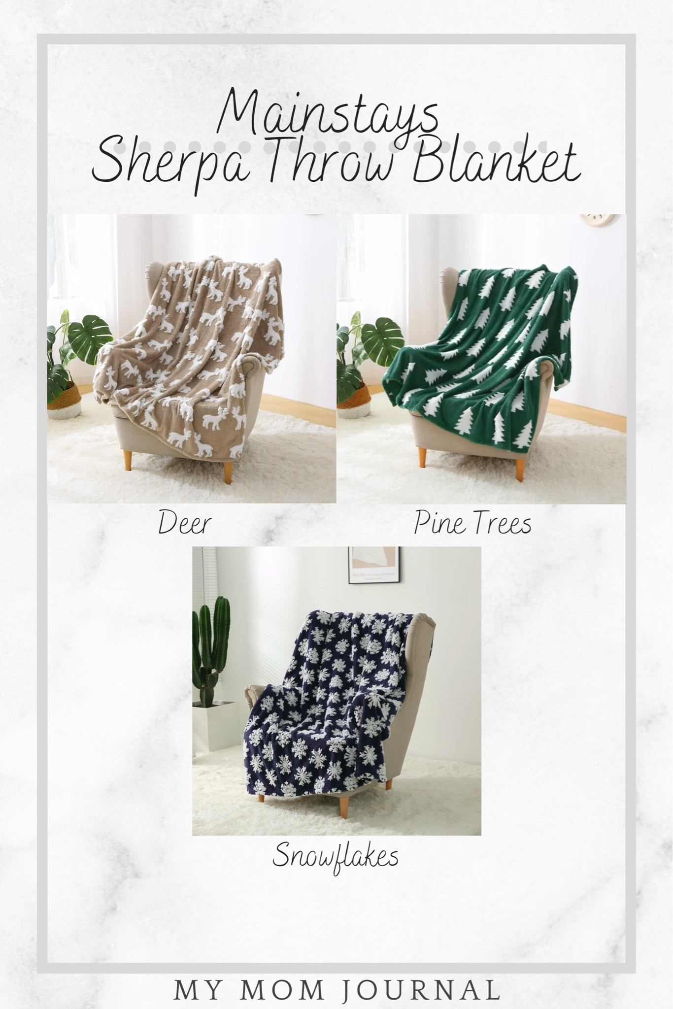 Walmart has the cutest new sherpa throw blankets for $9.86! All three prints are SO pretty! I grabbed the trees to hang on my blanket ladder! 

#christmas #christmasdecor #homedecor #walmart #walmartdecor #mainstays #blankets #giftideas 

#LTKhome #LTKSeasonal #LTKHoliday