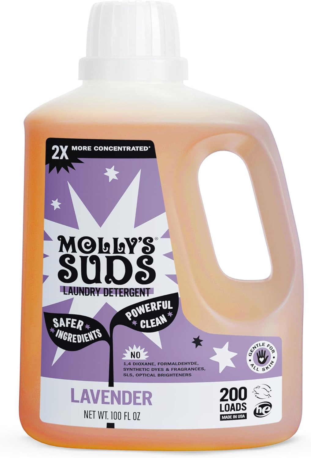 Molly's Suds Liquid Laundry Detergent | Clean Laundry Detergent Soap for Sensitive Skin | 2x Conc... | Amazon (US)