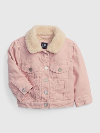 Baby Sherpa-Lined Corduroy Jacket | Gap (US)