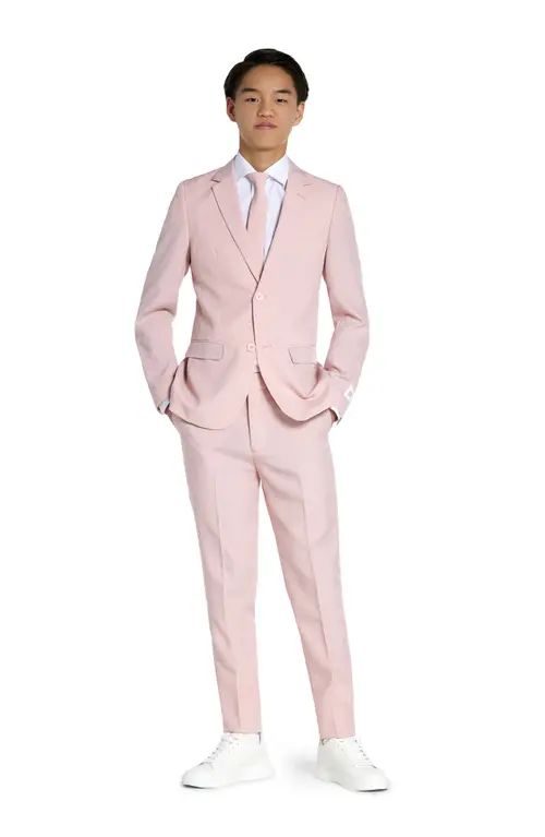 OppoSuits Kids' Blush Two-Piece Suit & Clip-On Tie in Pink at Nordstrom, Size 10 | Nordstrom