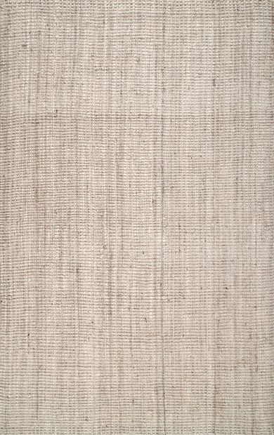 Rugs  Handwoven Jute Ribbed Solid Area Rug | Rugs USA
