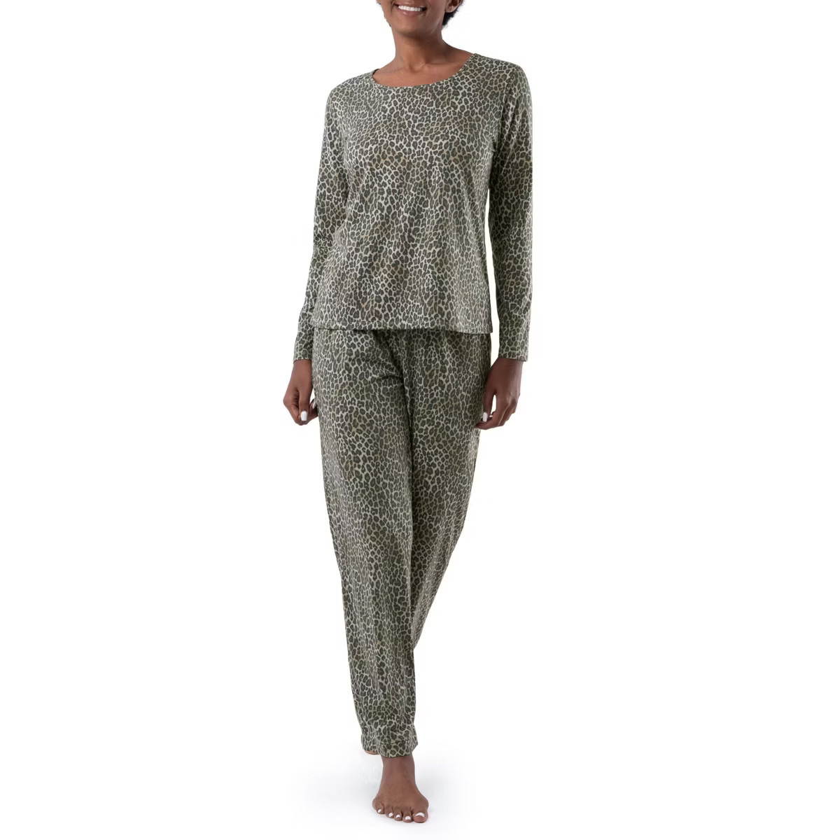 Fruit of the Loom Women's and Women's Plus Long Sleeve Pajama Set | Target