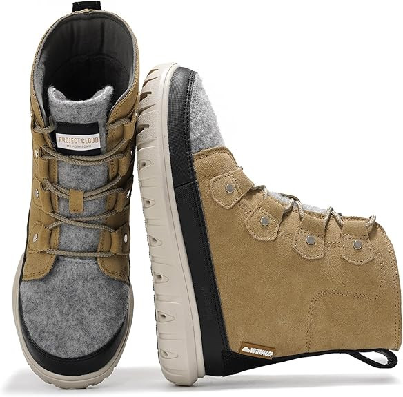 Project Cloud Snow Boots For Women - 100% Genuine Suede Waterproof Winter Boots for Women Memory ... | Amazon (US)