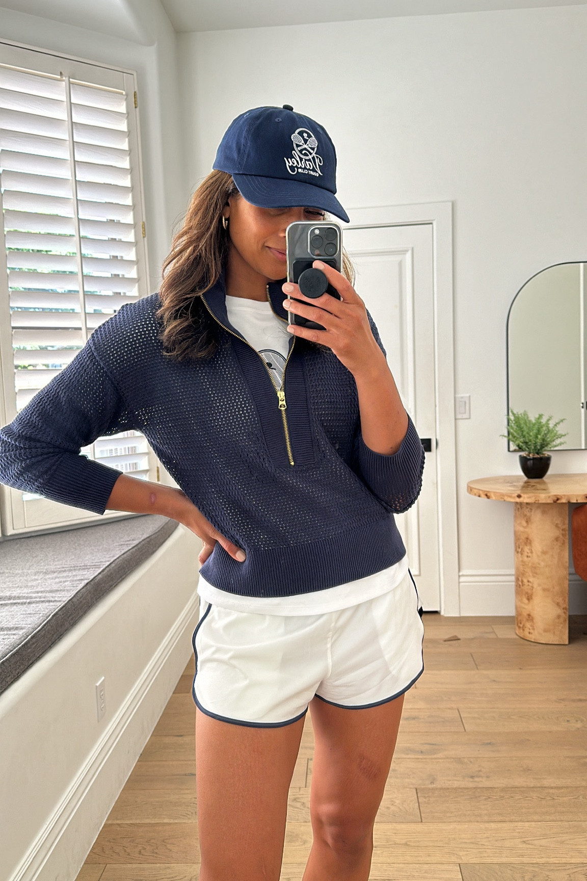 Laid back understated luxury outfit inspo. Layered this lightweight knit over an easy tee and pair of comfy sporty shorts. All fit true to size.



#LTKfindsunder100 #LTKover40 #LTKstyletip