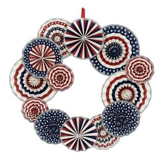 15" Patriotic Paper Fan Wall Wreath by Ashland® | Michaels Stores