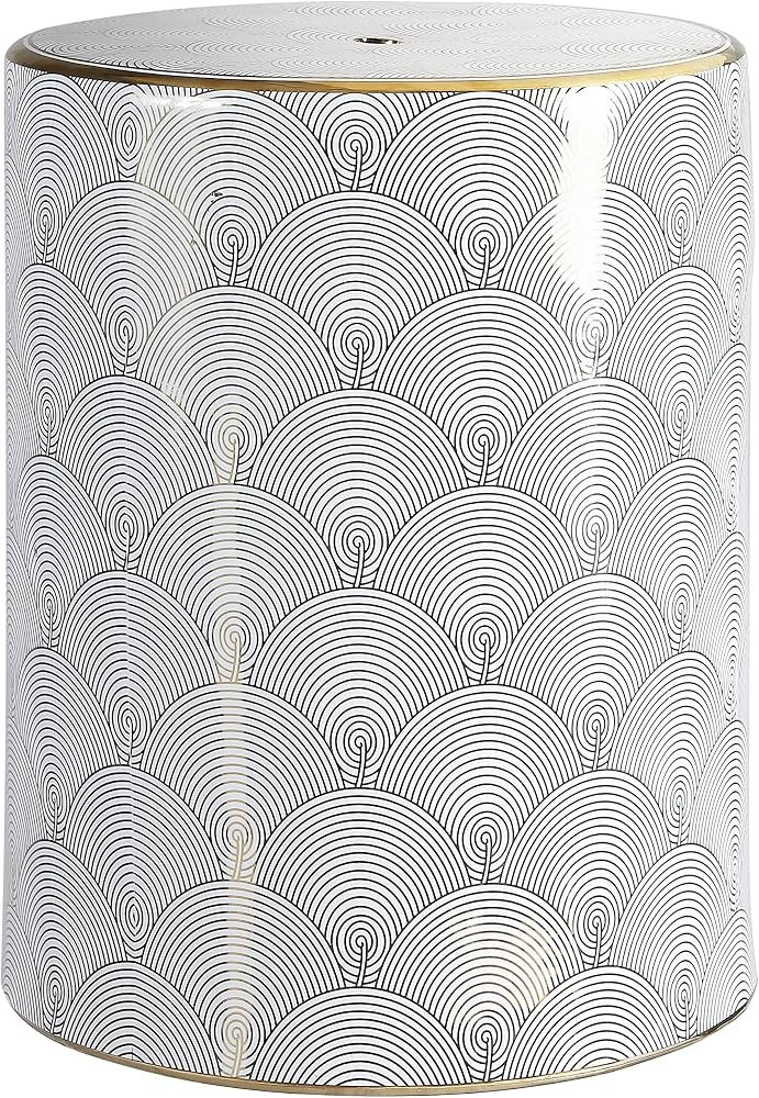 JONATHAN Y TBL1001A Fish Scale 17" Modern Ceramic Indoor/Outdoor Garden Stool, Coastal, Contempor... | Amazon (US)