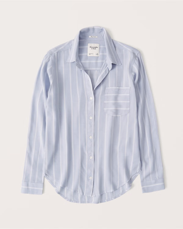 Drapey Boyfriend Shirt | Abercrombie & Fitch (US)