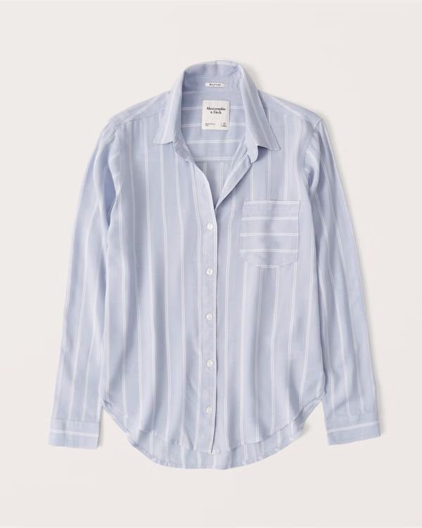 Drapey Boyfriend Shirt | Abercrombie & Fitch (US)