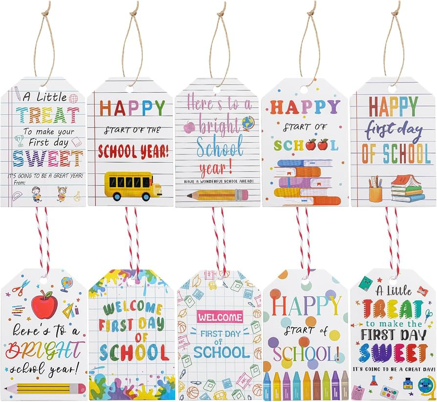 100pcs Back to School Gift Tag with String 2x3\u2019\u2019 for Students | Amazon (US)