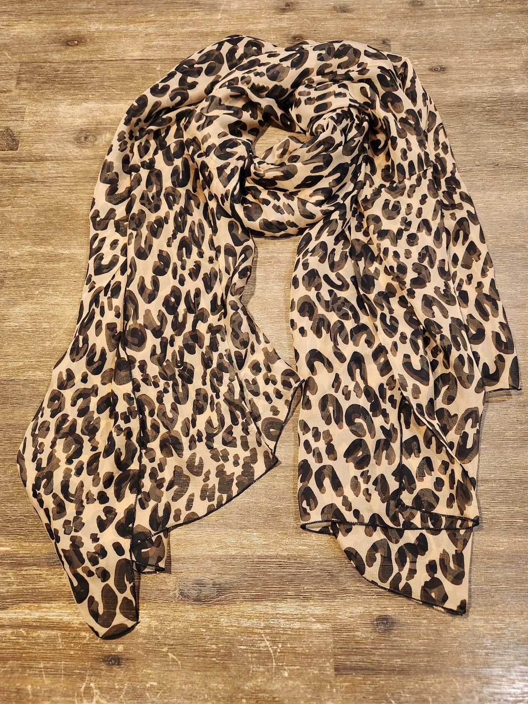 100% Silk Chiffon Leopard Print Scarf, Soft, Breathable and Comfortable Silk Scarf, 3 Sizes, 2001... | Etsy (US)
