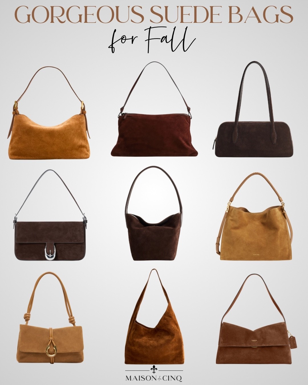 Gorgeous brown and tan suede bags are the IT bag for fall! Sharing favorites at all different price points!

Fall bag, fall fashion

#LTKSeasonal #LTKOver40