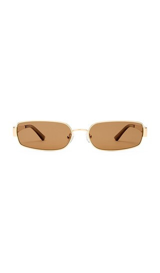 Luv Lou The Ryan Sunglasses in Metallic Gold. | Revolve Clothing (Global)