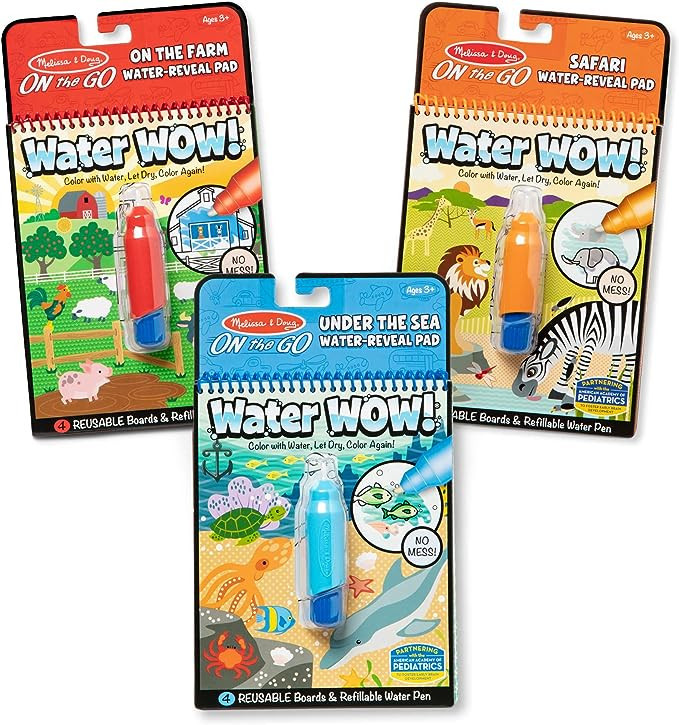 Melissa & Doug Water Wow! - Water Reveal Pad Bundle - Farm, Safari & Under The Sea, Gold, 1 Count... | Amazon (US)