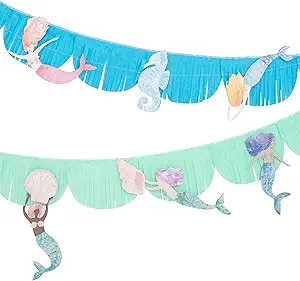 Meri Meri Mermaid Fringe Garland (Pack of 1) | Amazon (US)