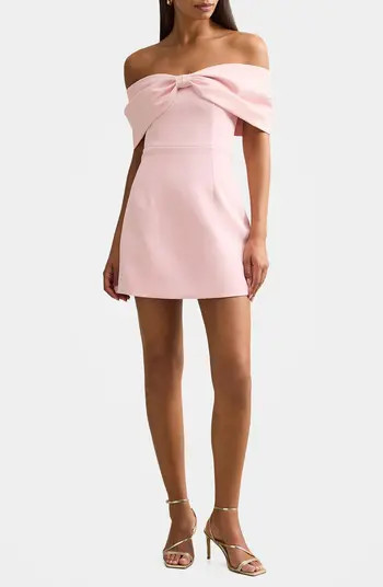 Scottie Off the Shoulder Bow Minidress | Nordstrom