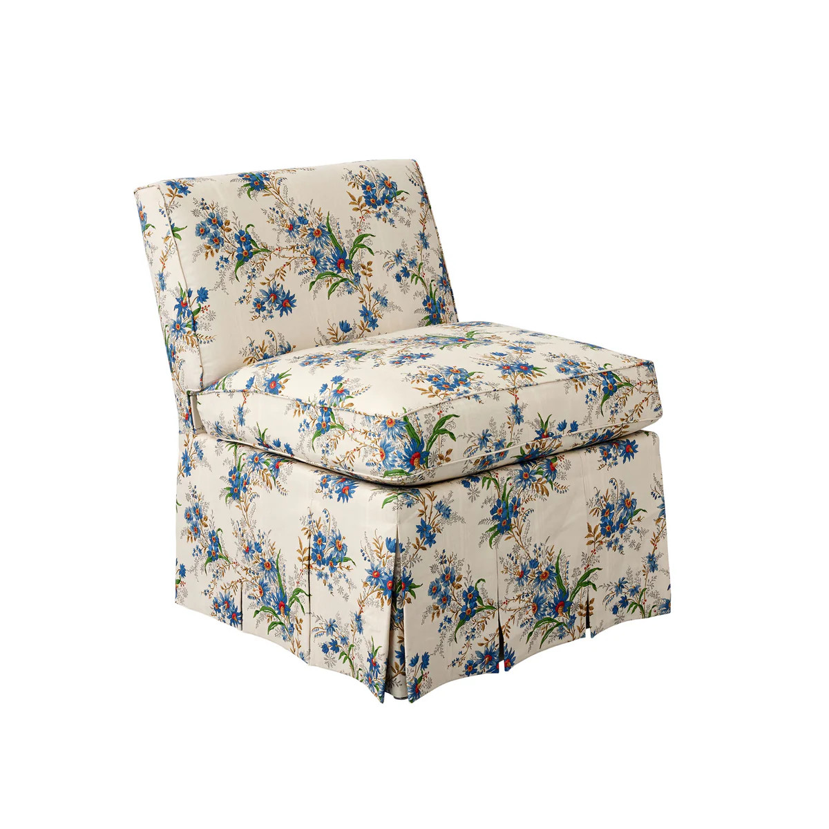 Decors Barbares Moscovite in Indigo Armless Side Chair | Noel Pittman