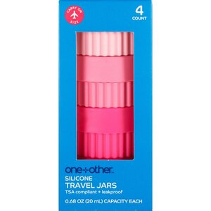 One + Other Silicon Beauty Travel Jars, Assorted Pink, 4 CT | CVS Health