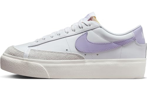 Nike Blazer Low Platform Women's Shoes (DJ0292-114, White/Sail/Lilac Bloom) Size 10 | Amazon (US)