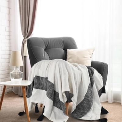 Borderline Striped Throw Blanket, Blue | Ashley Homestore
