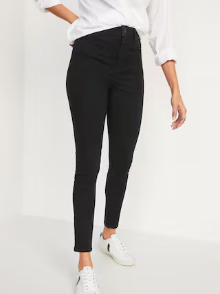 FitsYou 3-Sizes-in-1 Extra High-Waisted Rockstar Super-Skinny Black Jeans for Women | Old Navy (US)