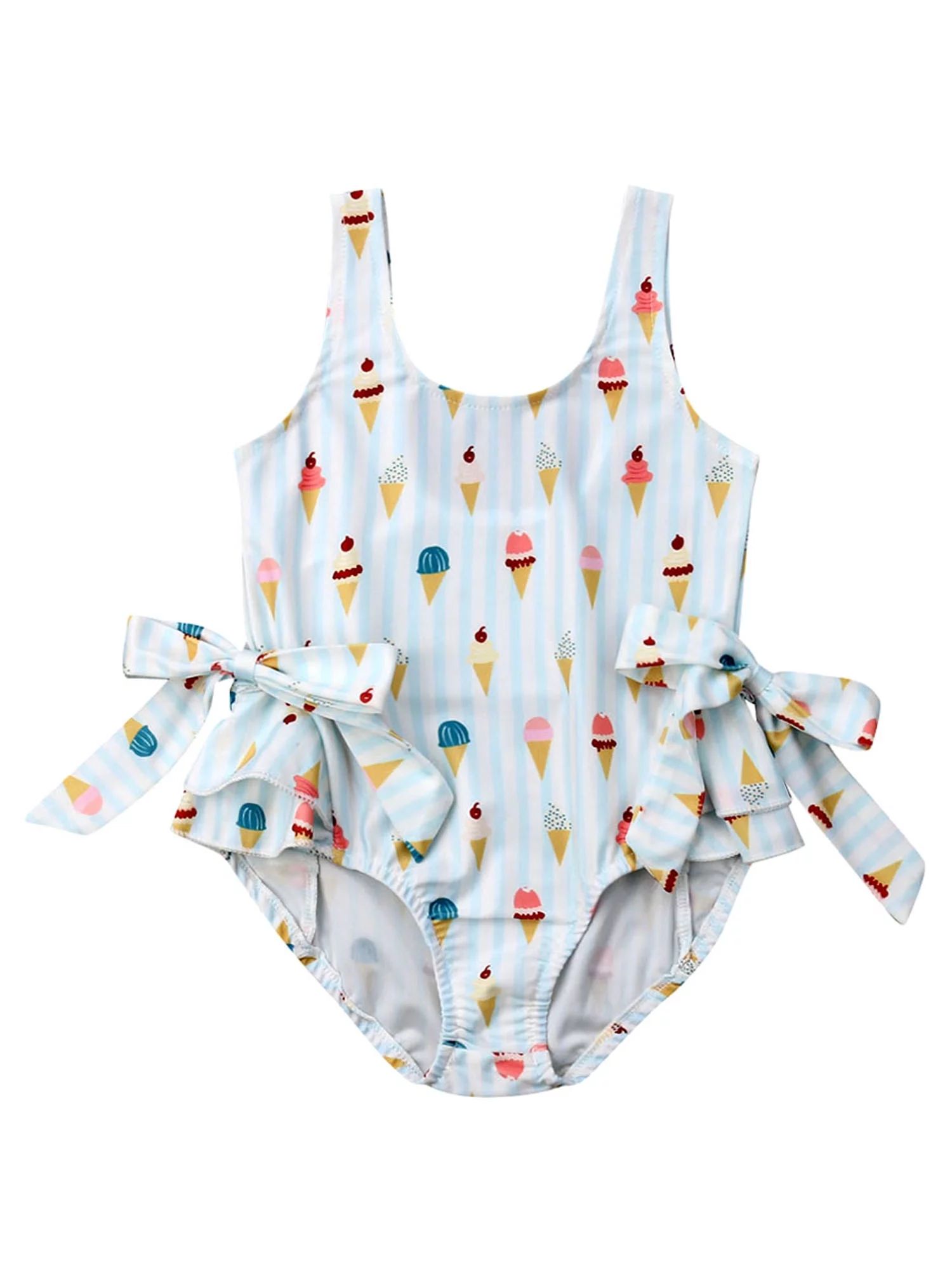 One Opening Toddler Kid Baby Girls Swimsuit Bow Bikini Bathing Suit Swimwear | Walmart (US)