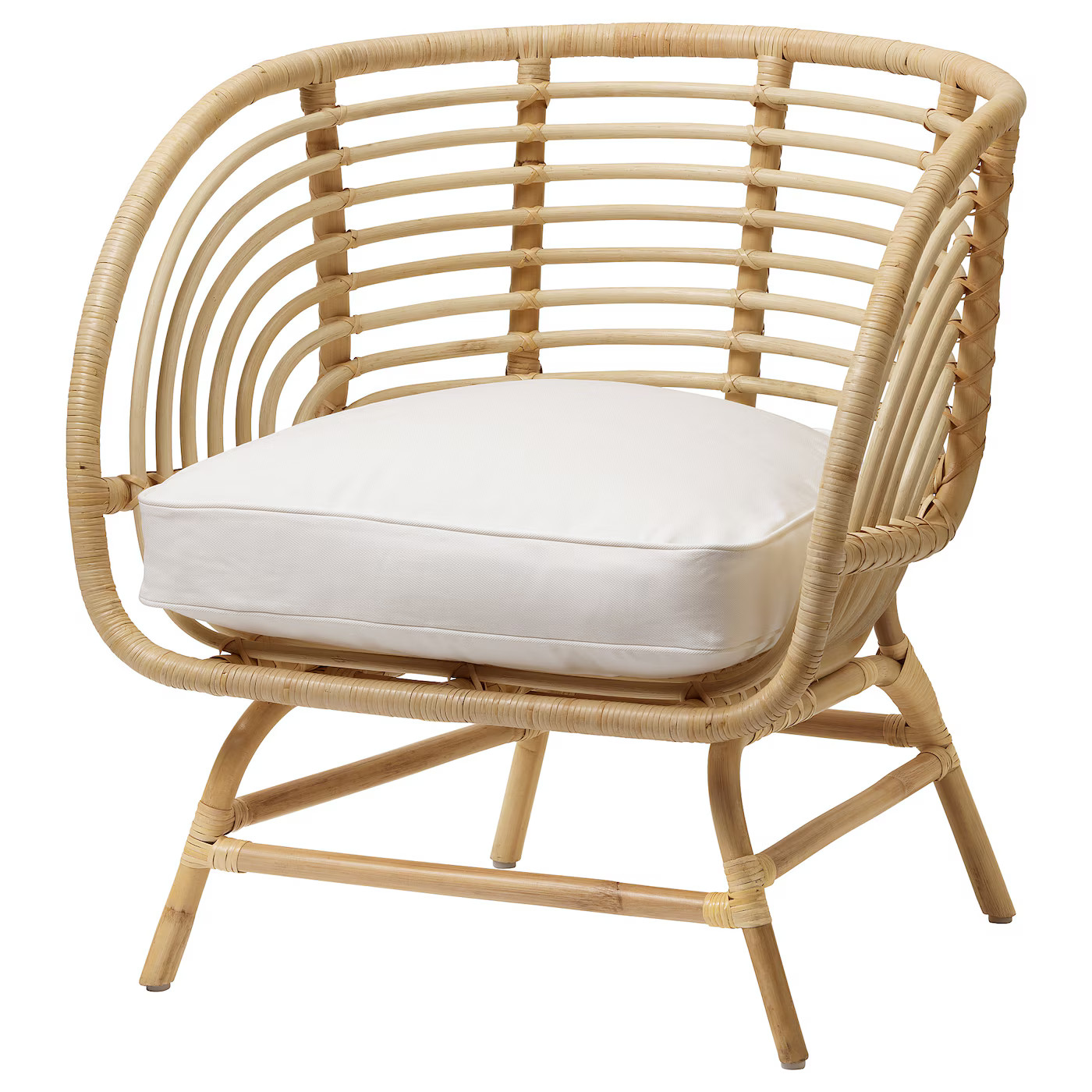 BUSKBO Sessel - Rattan/Djupvik weiß - IKEA Deutschland | IKEA (DE)