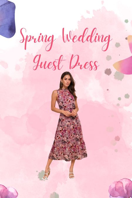 Easter. Wedding guest dress. Spring outfit. Easter dress. Spring dress. Floral print dress. Mauve dress.

#LTKstyletip #LTKsalealert #LTKfindsunder100